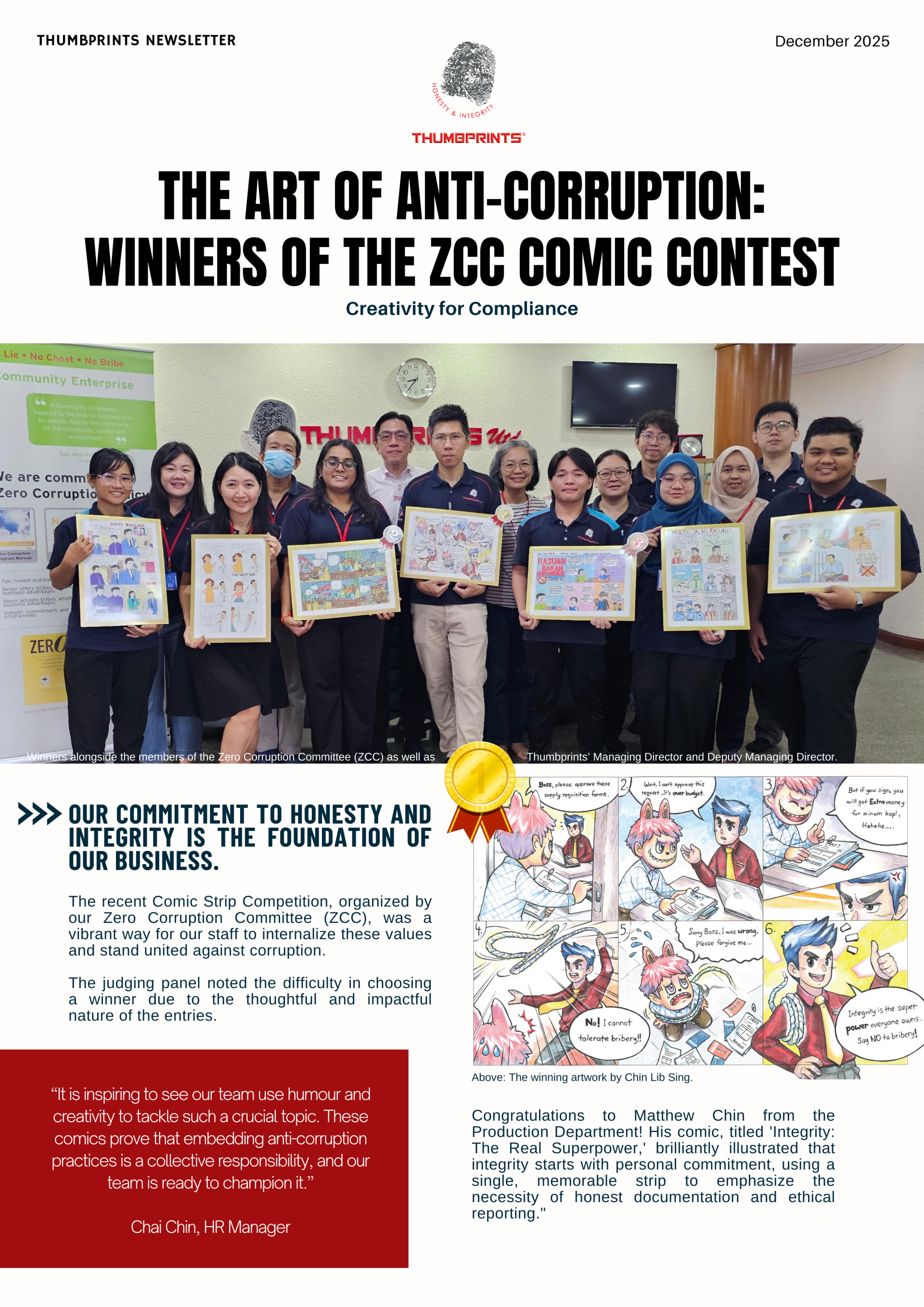 The Art of Anti-Corruption: Winners of the ZCC Comic Contest